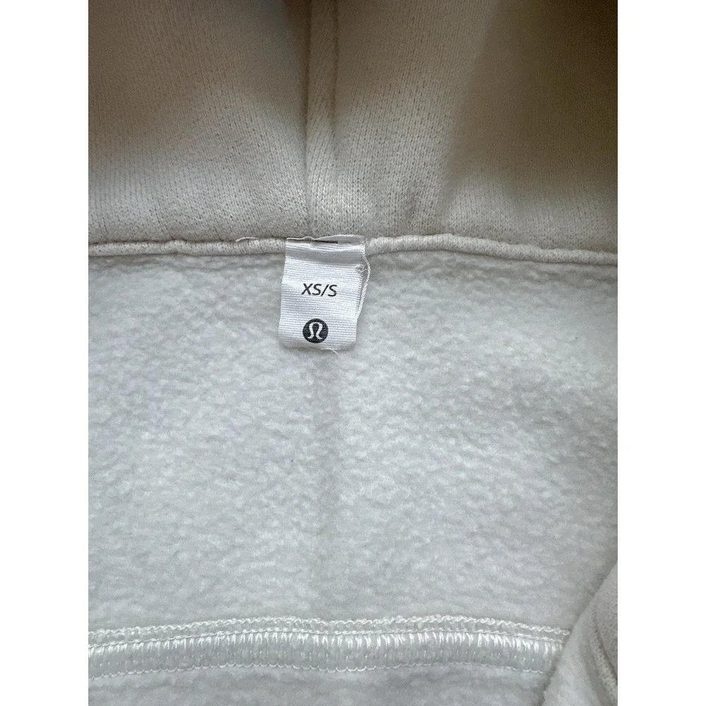 Lululemon Scuba Oversized Half-Zip Hoodie XS/S Light Ivory
